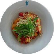 Gnocchi-Auflauf mit Kirschtomaten und Mozzarella überbacken (15,19)