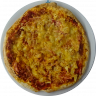 Sie können aus 5 verschiedenen Pizzavariationen wählen. Heutige Tagesempfehlung: Pizza Hawaii mit Schinken, Ananas, Käse (2,3,19,21,51,81)