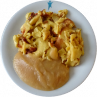 Bio: Österreichischer Kaiserschmarrn dazu Apfelmus (15,19,81)