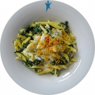 Spinat-Mezzanelli mit Mascarpone, Knoblauch und Chilibröseln (19,49,81)