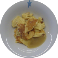 Kleine Portion: Kaiserschmarrn hausgemacht mit Apfelmus (3,15,19,81)