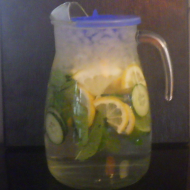 Aqua Natura - Heutige Kreation: Grapefruit-Zitrone-Gurke-Minze