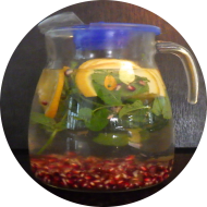 Aqua Natura - Heutige Kreation: Orange-Granatapfel-Minze