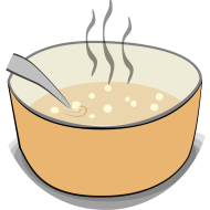 'Thai Chili' mit schwarzen Bohnen, Sonnenblumenhack, Koriander und Tomaten (49) dazu Kebabbrot