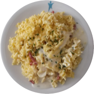 'An Guadn´' Schinkenfleckerl mit Sauerrahm und Käse (2,3,15,19,21,49,51,81)