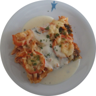 mensaVital: Makkaroni-Tomaten-Auflauf mit Basilikumsoße (15,19,81)