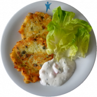 Kürbiskernrösti m.Tomaten-Schnittlauch-Quark und Blattsalat (2,3,15,19,24,81)