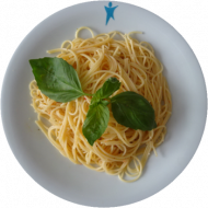Vegan: Spaghetti aglio olio (49, 81)