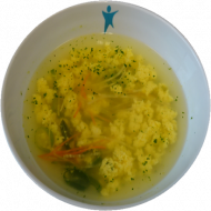 kleine Eierflocken-Gemüse-Suppe (15,21,49)