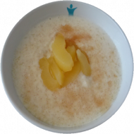 Milchreis mit Apfelstücken, Zucker und Zimt (19)