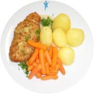 Seelachs m. Broccoli-Käsefüllung, Rahmgemüse und Kartoffelpüree