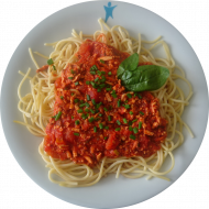 Vegan: Spaghetti (81), Sojabolognese (3,18,21,81)